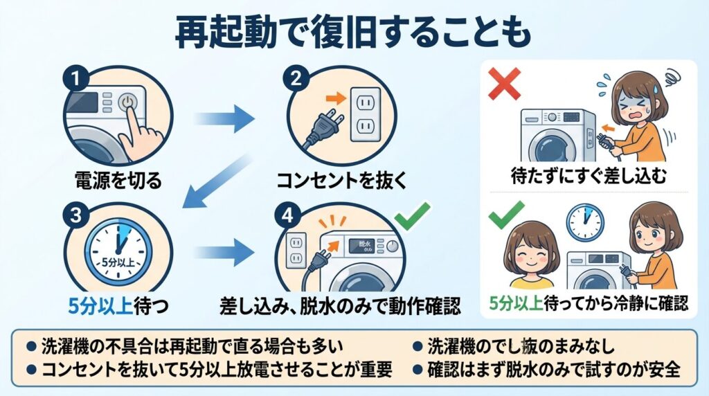 直らない時に試す再起動と最終チェック