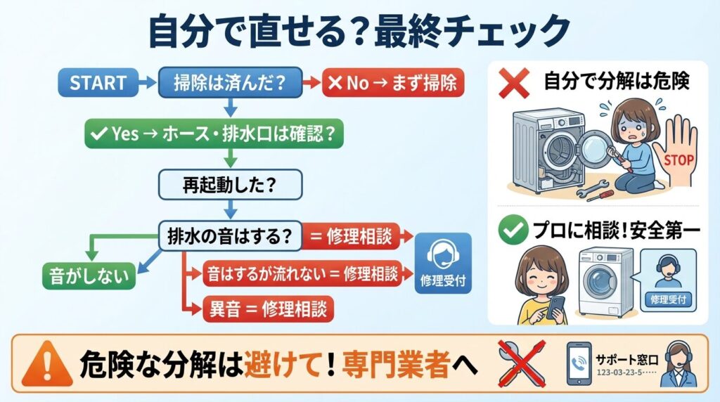 自力解決不可？故障診断フローチャート