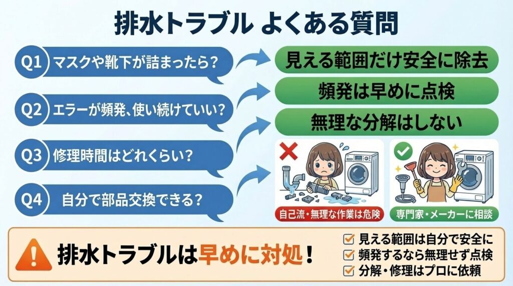 パナソニック洗濯機の排水に関するQ&A