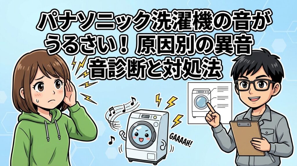 パナソニック洗濯機の音がうるさい！原因別の異音診断と対処法