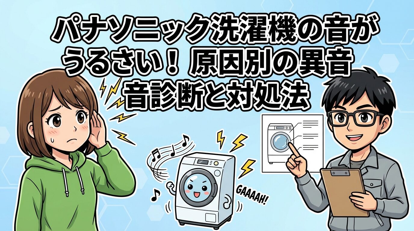 パナソニック洗濯機の音がうるさい！原因別の異音診断と対処法