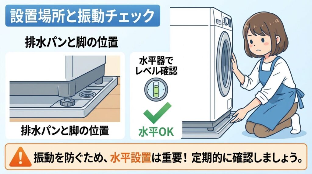 設置場所や防水パンが引き起こす振動と騒音