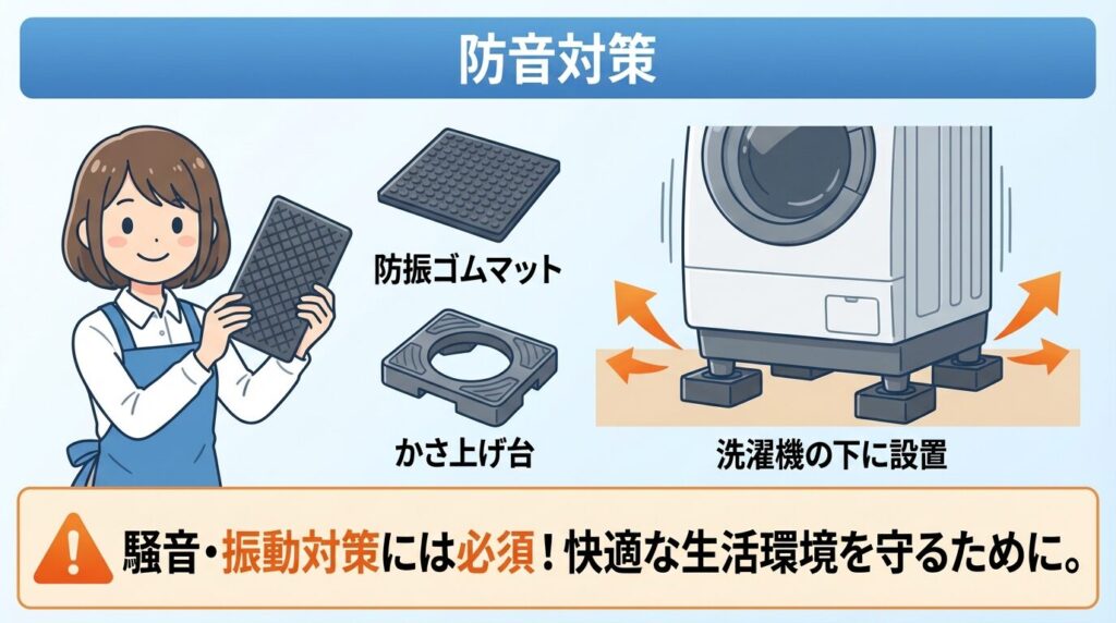 夜間の洗濯も安心！自分でできる防音・振動対策
