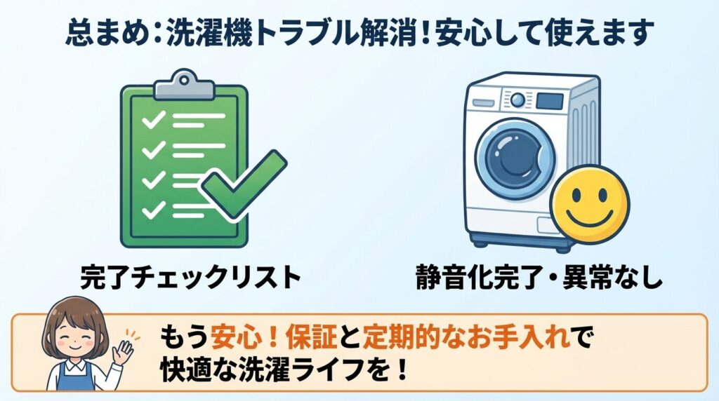 まとめ：パナソニック洗濯機の音がうるさい問題の解消法