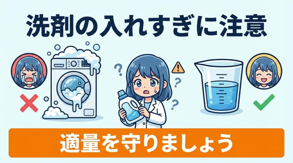 洗剤の量や種類によるセンサーへの影響