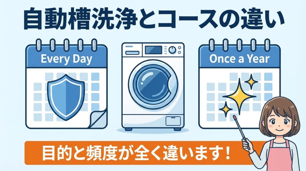 パナソニック洗濯機の自動槽洗浄やり方とコースの違い