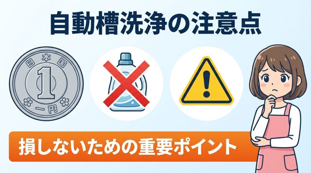 パナソニック洗濯機自動槽洗浄のやり方に関する注意点