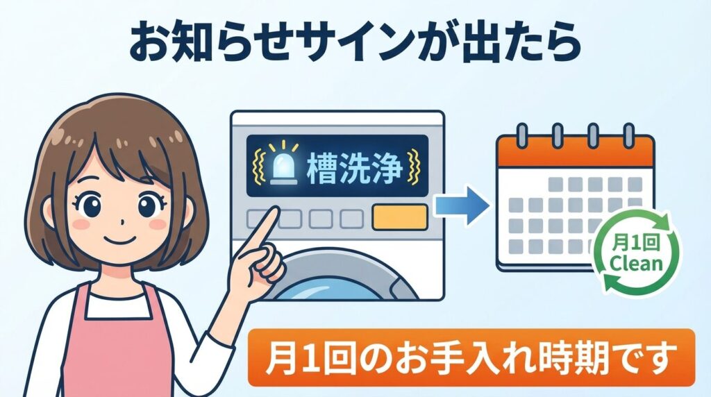 槽洗浄ナビやサインが出た時の対応方法