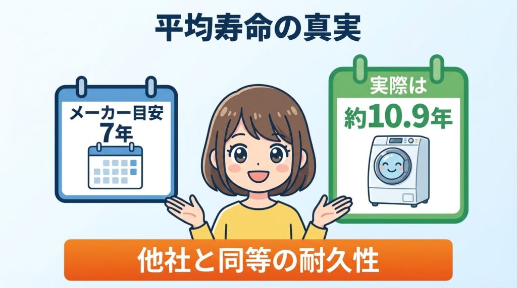結論：平均寿命は約7年で壊れやすい訳ではない