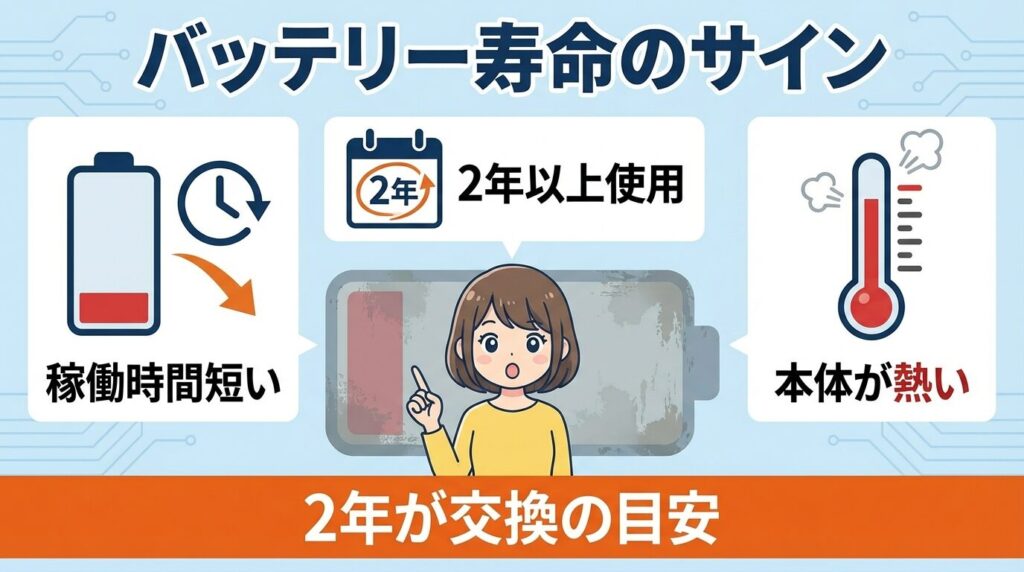 バッテリーの寿命？劣化サインと交換時期の目安