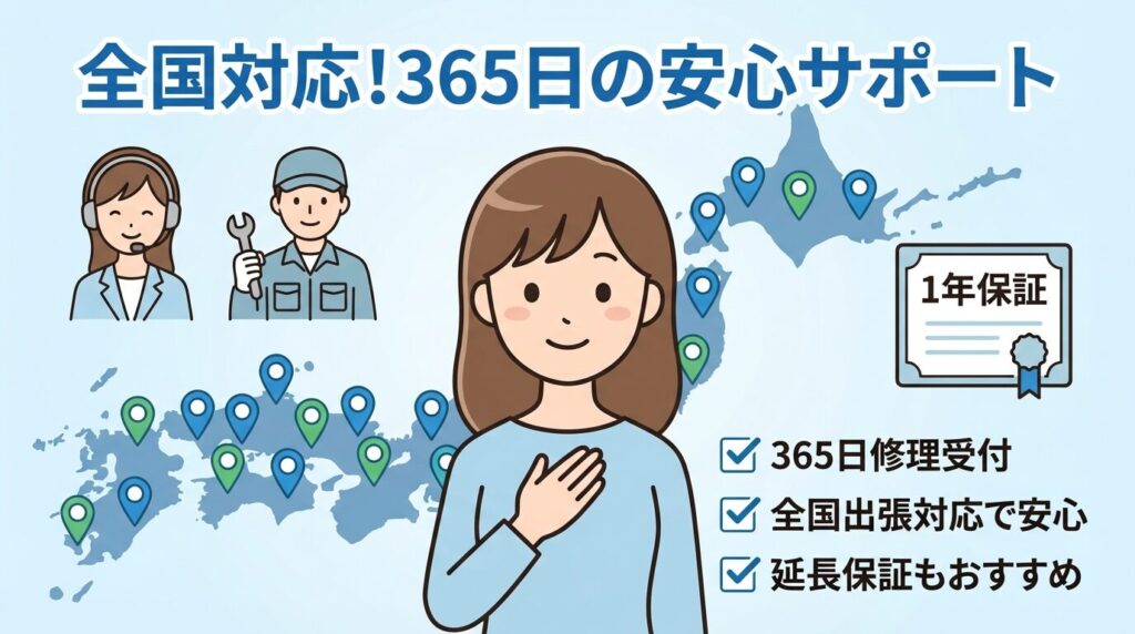 初期不良への対応とメーカーサポート体制