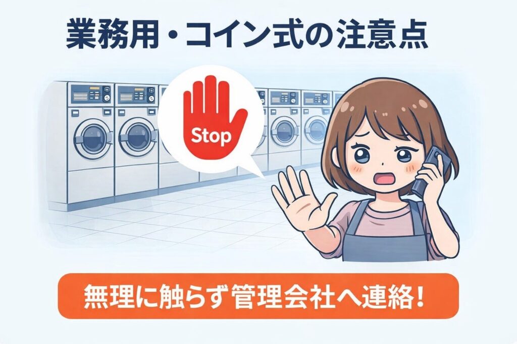 コインランドリー併設モデル等の特殊な操作