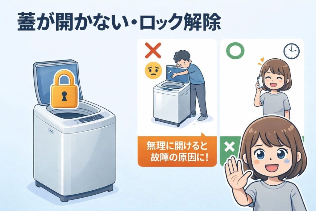 チャイルドロックや蓋ロックが解除できない時