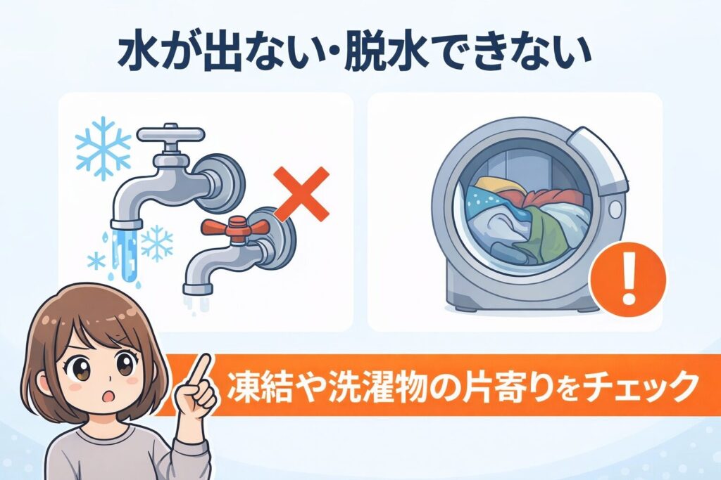 水がたまらない・脱水できない時の確認事項