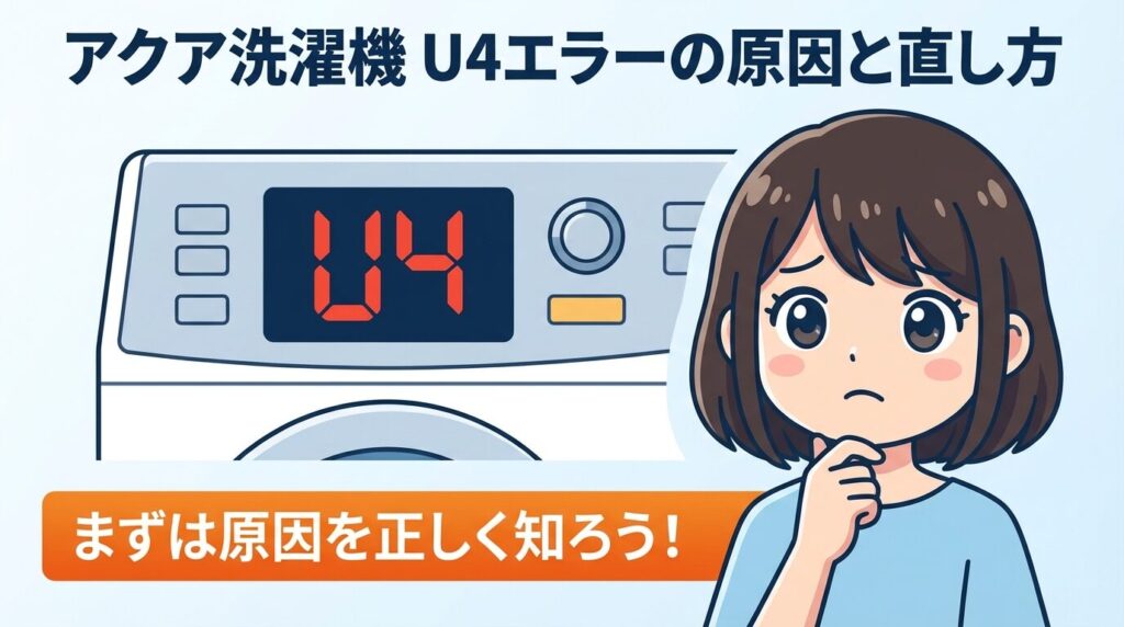 アクア洗濯機エラーU4の原因と自分でできる直し方