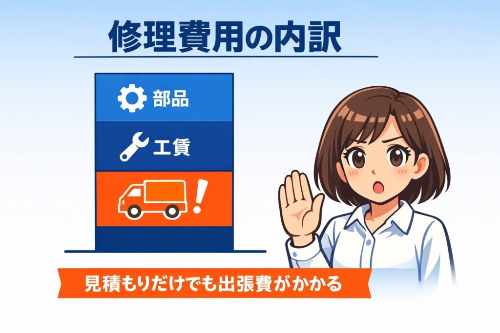 部品代・技術料・出張費の内訳を解説