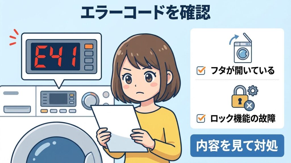 エラーコードが表示されている場合