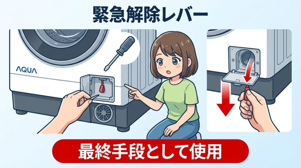 最終手段！緊急解除レバーの使い方