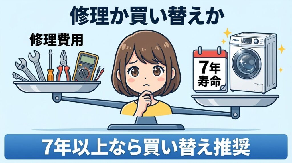 故障？修理依頼と買い替えの判断基準