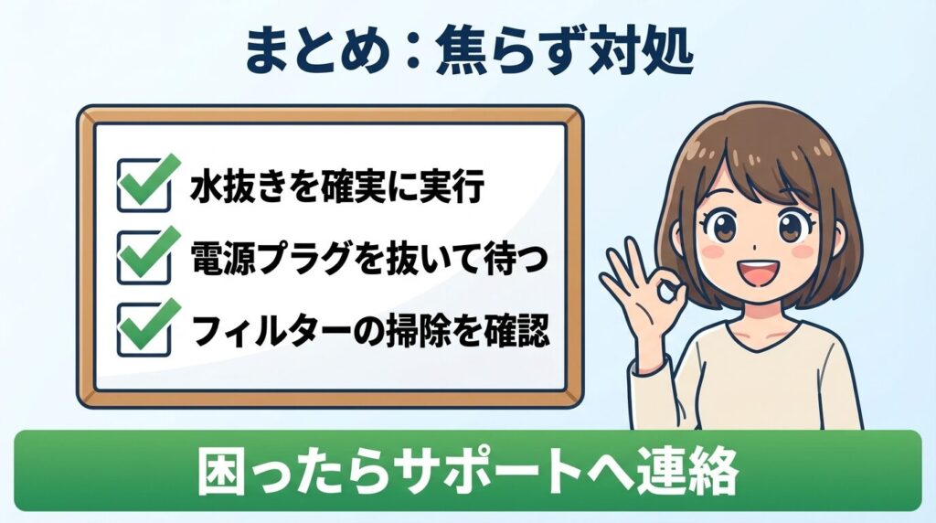まとめ：AQUA洗濯機のロック解除ができない時