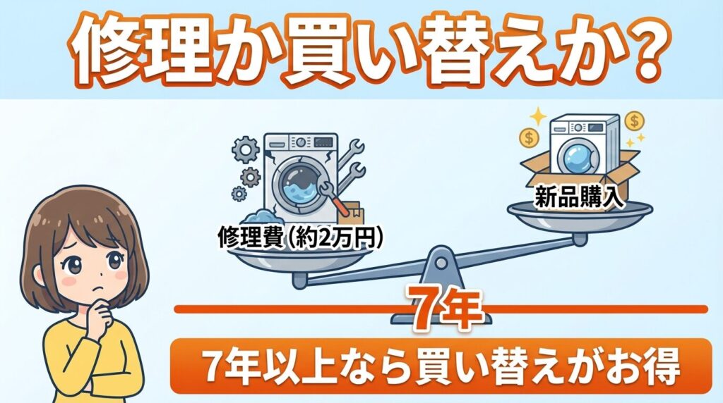 修理代は高い？故障判断と損益分岐点