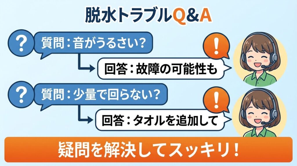 アクア洗濯機の脱水トラブルQ&A