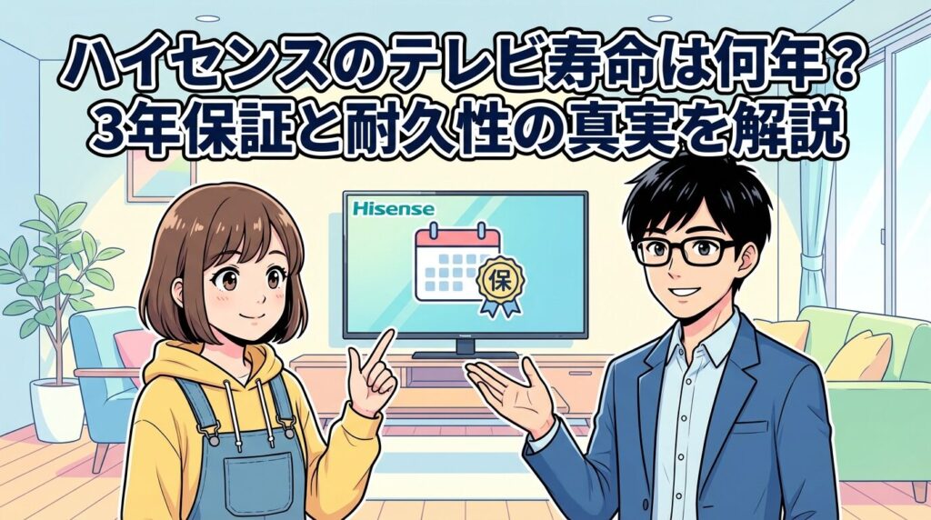 ハイセンスのテレビ寿命は何年？3年保証と耐久性の真実を解説