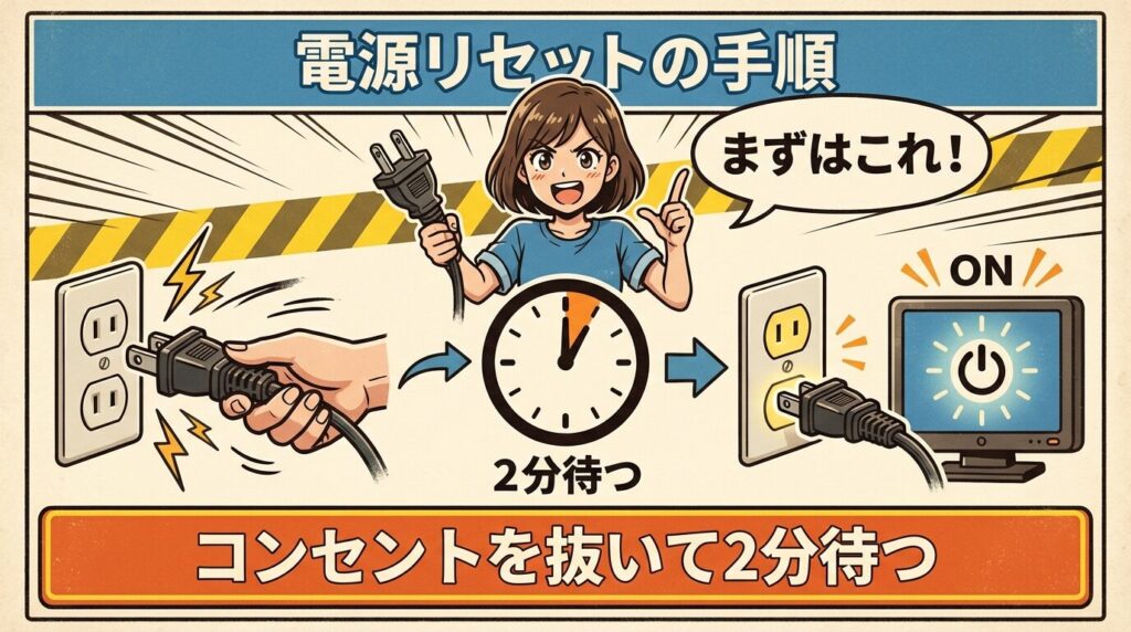 電源が落ちる?故障の前兆サインとリセット方法