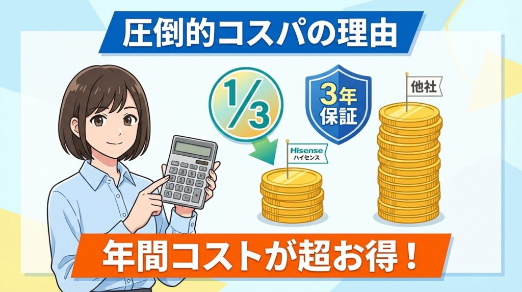 コスパ最強の理由とは?3年保証でリスクを計算