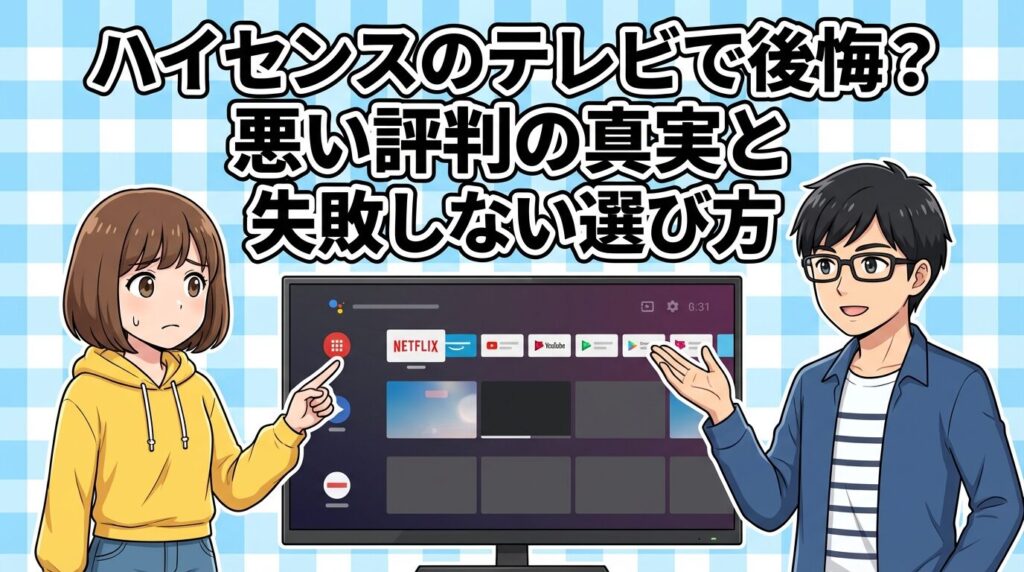 ハイセンスのテレビで後悔？悪い評判の真実と失敗しない選び方