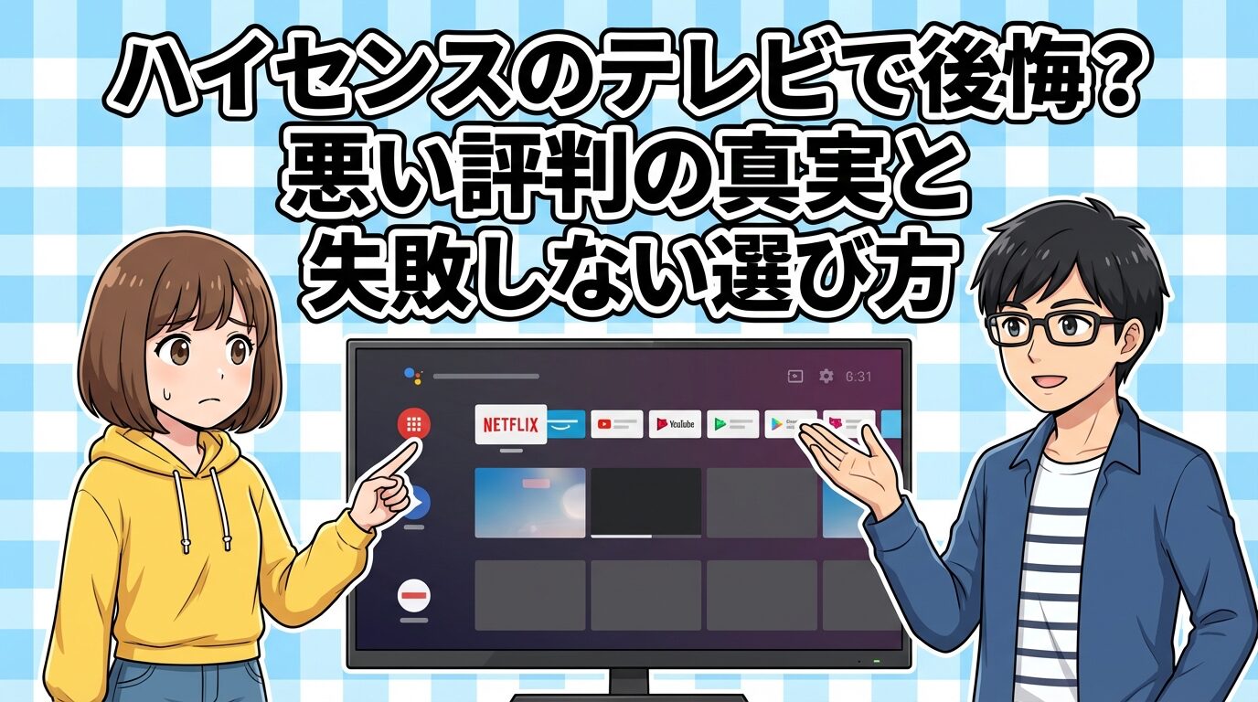 ハイセンスのテレビで後悔？悪い評判の真実と失敗しない選び方