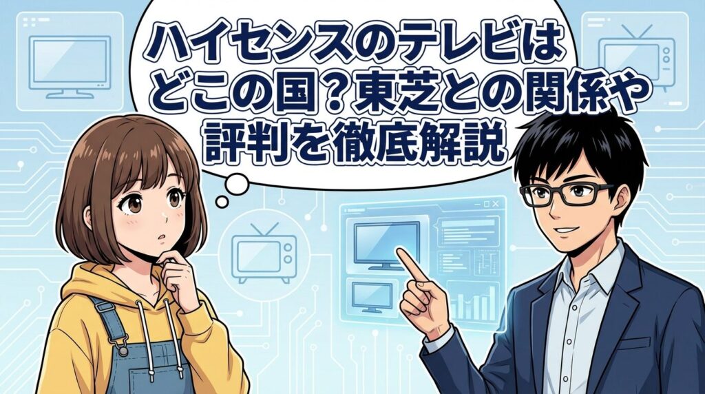 ハイセンスのテレビはどこの国？東芝との関係や評判を徹底解説