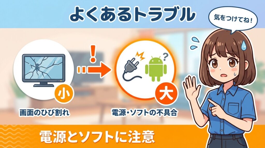 画面割れより多い？特有の「電源」と「Android」トラブル