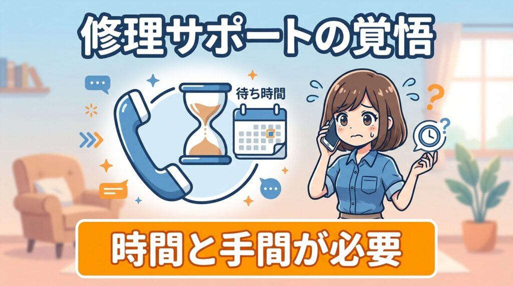 もし壊れたら？修理サポートの「時間」と「手間」を覚悟する