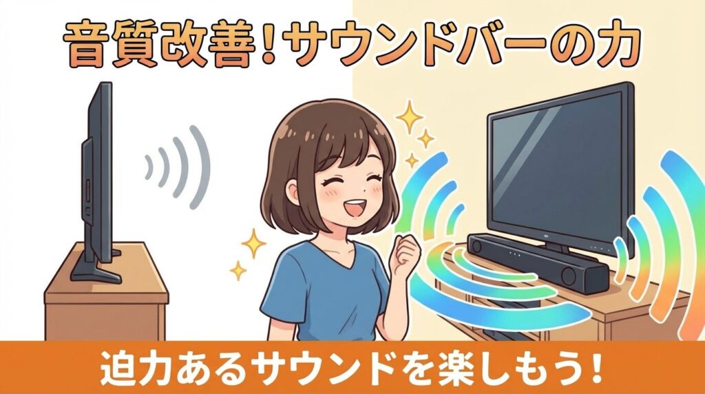 理由3：音質が軽い？薄型テレビ特有の弱点と解決策
