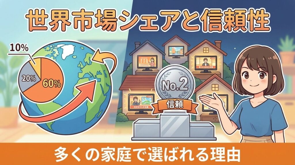 理由4：どこの国のメーカー？中国製への不安と世界シェアNo.2の実績