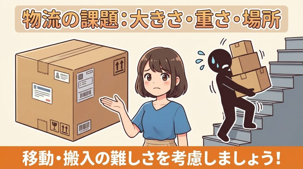 独自の注意点：品質より「物理的なデカさ（配送・設置）」が一番やばい