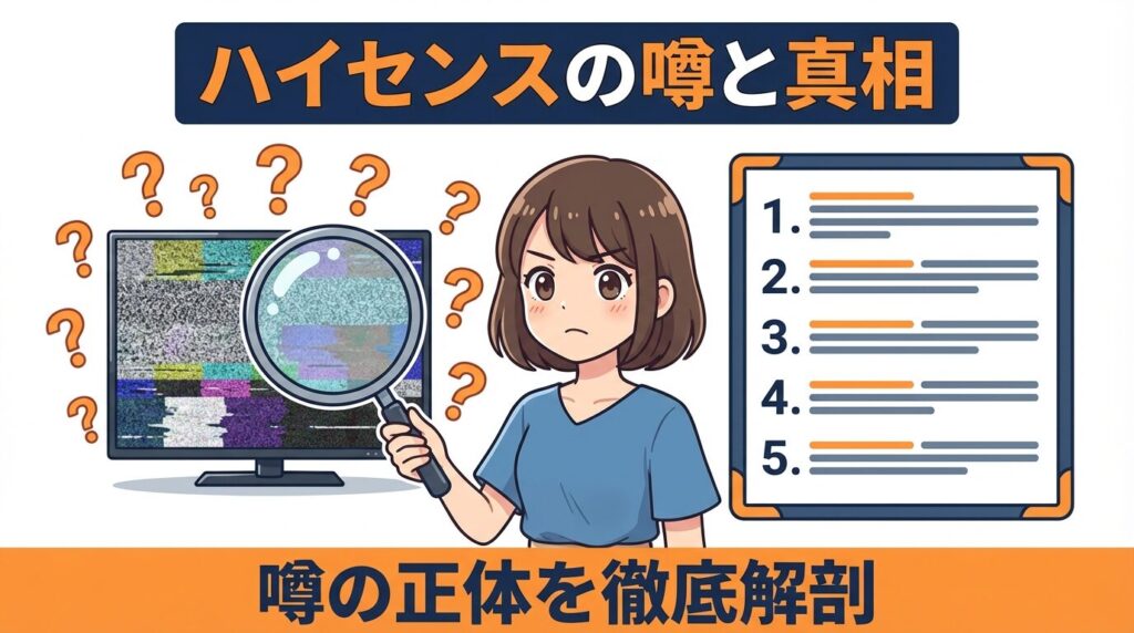 ハイセンスのテレビが「やばい・やめとけ」と言われる5つの理由と真相