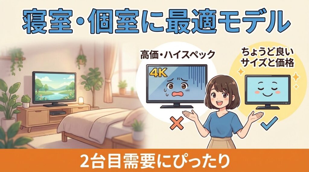 寝室や個室に最適な高画質エントリー