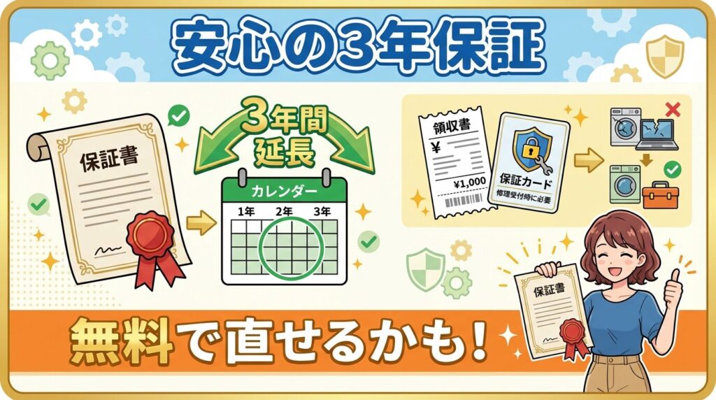 意外と長い3年保証の適用条件をチェック