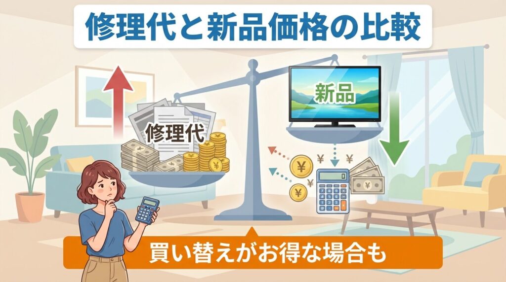 高額なパネル交換修理と新品価格の比較