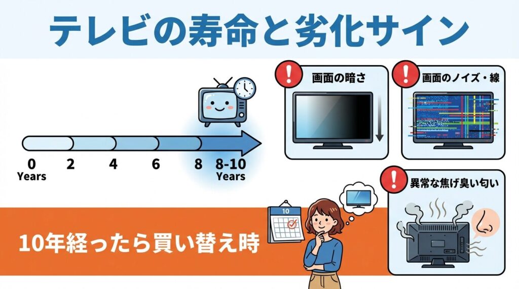 ハイセンステレビの平均寿命と劣化サイン