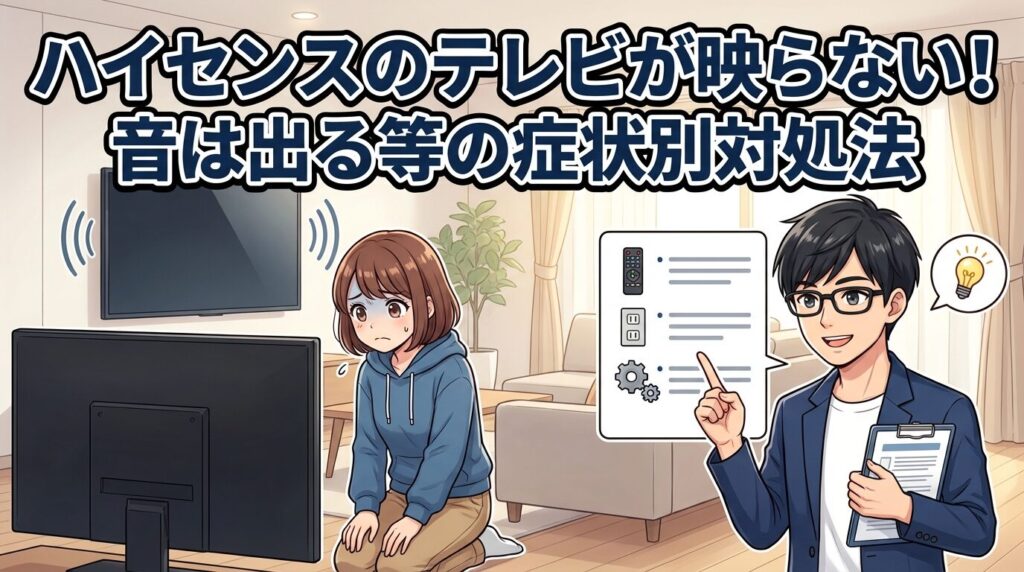 ハイセンスのテレビが映らない！音は出る等の症状別対処法