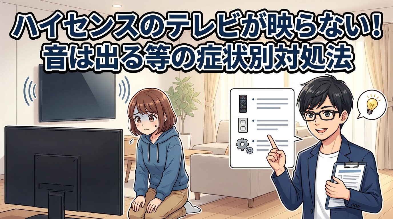 ハイセンスのテレビが映らない！音は出る等の症状別対処法