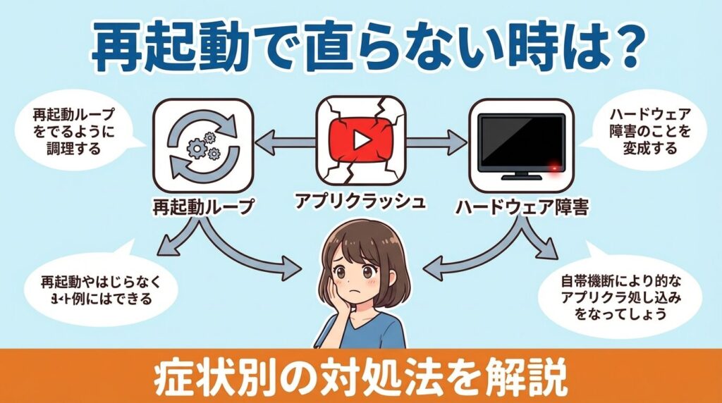 ハイセンステレビの再起動で直らない場合