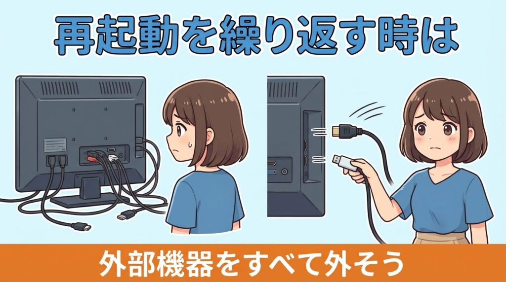 勝手に再起動を繰り返す時の対処法