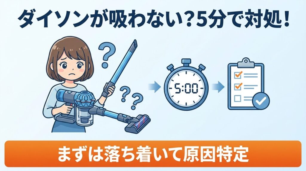 ダイソン掃除機が吸わない原因は？5分でできる対処法
