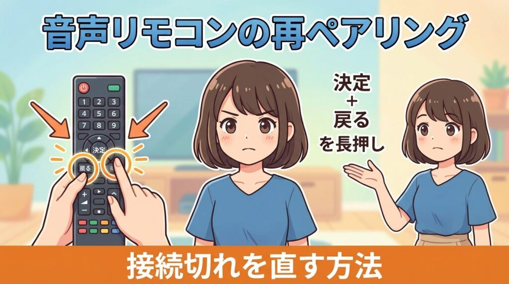 音声操作対応リモコン必須の再ペアリング設定