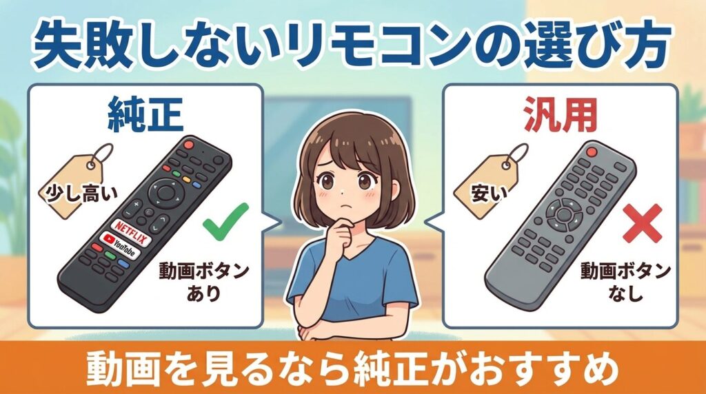 純正か汎用か？失敗しないリモコンの選び方