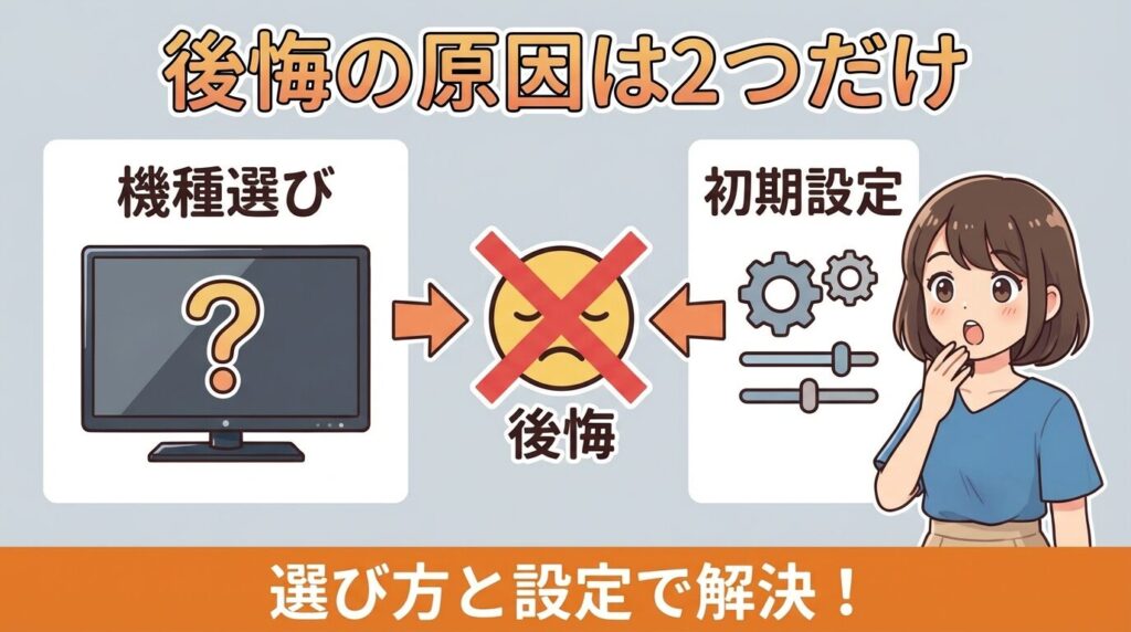 結論：後悔の原因は「モデル選び」と「初期設定」のミス